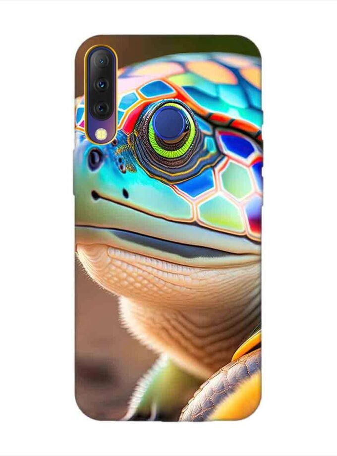 Printed Mobile Back Covers for Tecno Camon I4 close up cute turtle