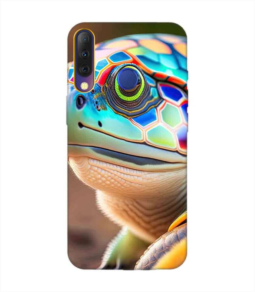 Printed Mobile Back Covers for Tecno Camon I4 close up cute turtle