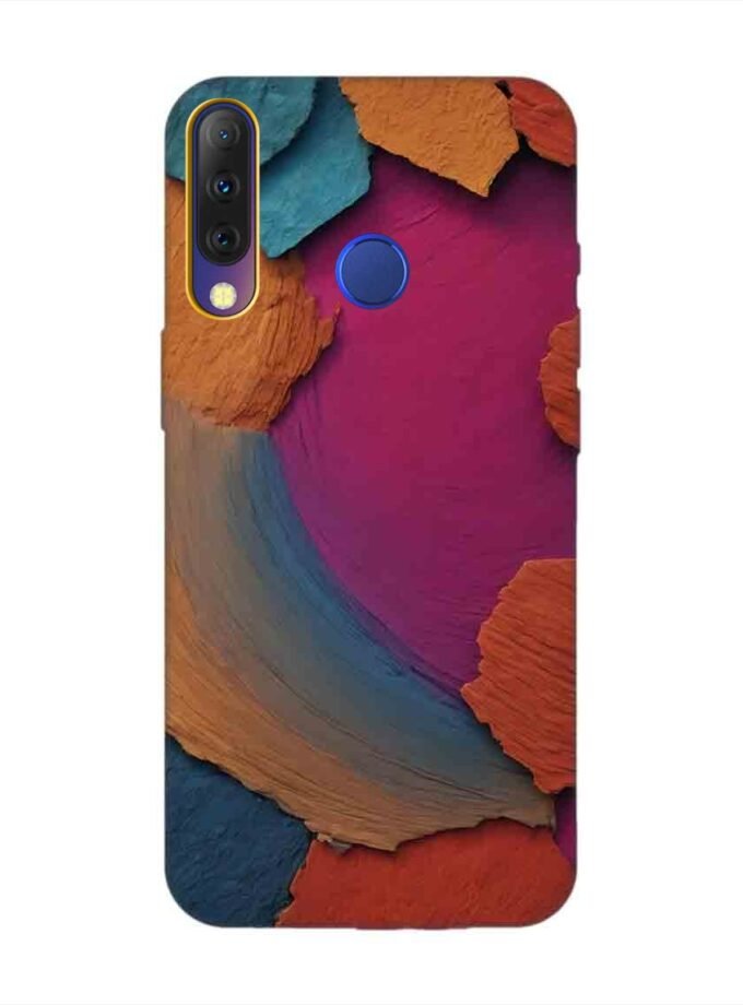 Printed Mobile Back Covers for Tecno Camon I4 closeup color textured surface