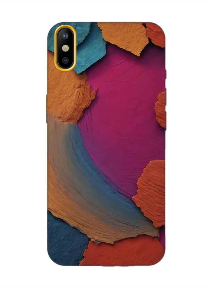 Printed Mobile Back Covers for Tecno Camon Iace 2X closeup color textured surface