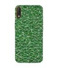 Printed Mobile Back Covers for Tecno Camon Isky 3 close up green white geometric pattern