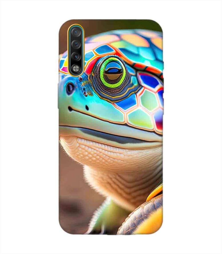 Printed Mobile Back Covers for Tecno Phantom 9 close up cute turtle