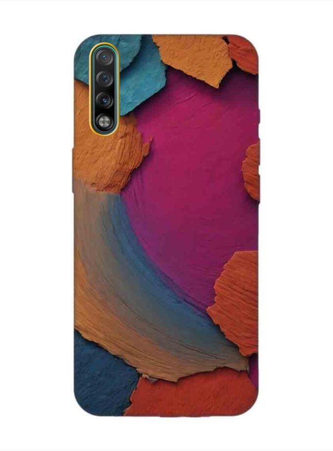 Printed Mobile Back Covers for Tecno Phantom 9 closeup color textured surface