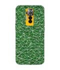 Printed Mobile Back Covers for Tecno Phantom X close up green white geometric pattern