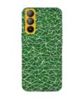 Printed Mobile Back Covers for Tecno Pop 5 Lite close up green white geometric pattern