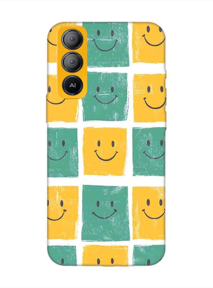 Printed Mobile Back Covers for Tecno Pop 5 Lite close up pattern smiley faces