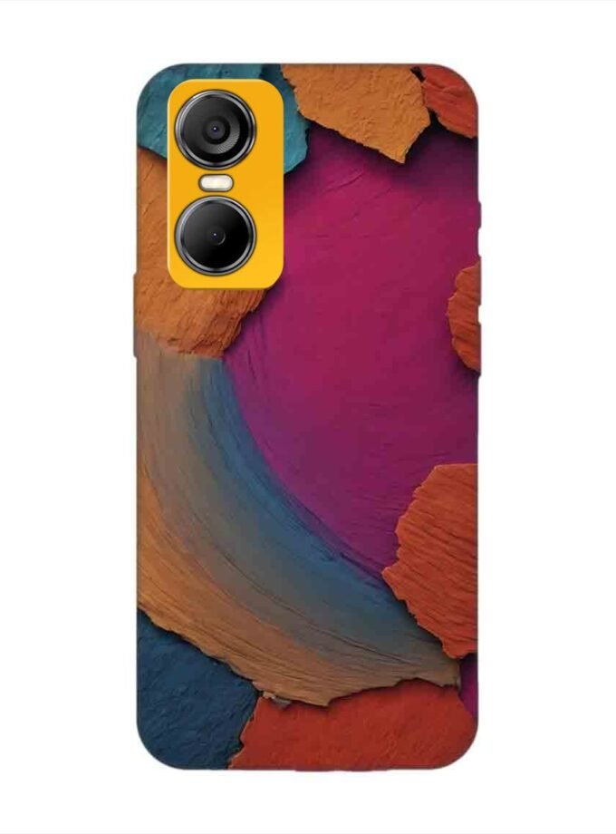 Printed Mobile Back Covers for Tecno Pop 6 Pro closeup color textured surface