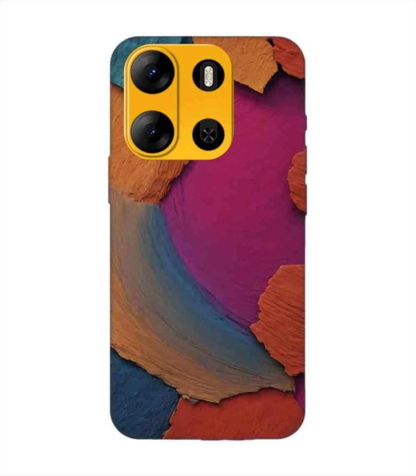 Printed Mobile Back Covers for Tecno Pop 7 Pro closeup color textured surface