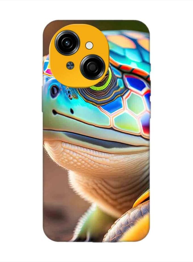 Custom Printed Case Cover for Tecno Pop 9 (4G) close up cute turtle