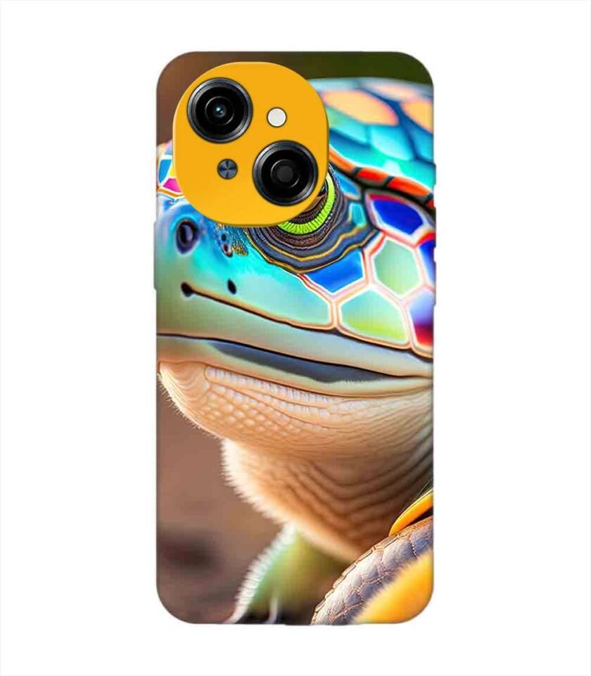 Custom Printed Case Cover for Tecno Pop 9 (4G) close up cute turtle