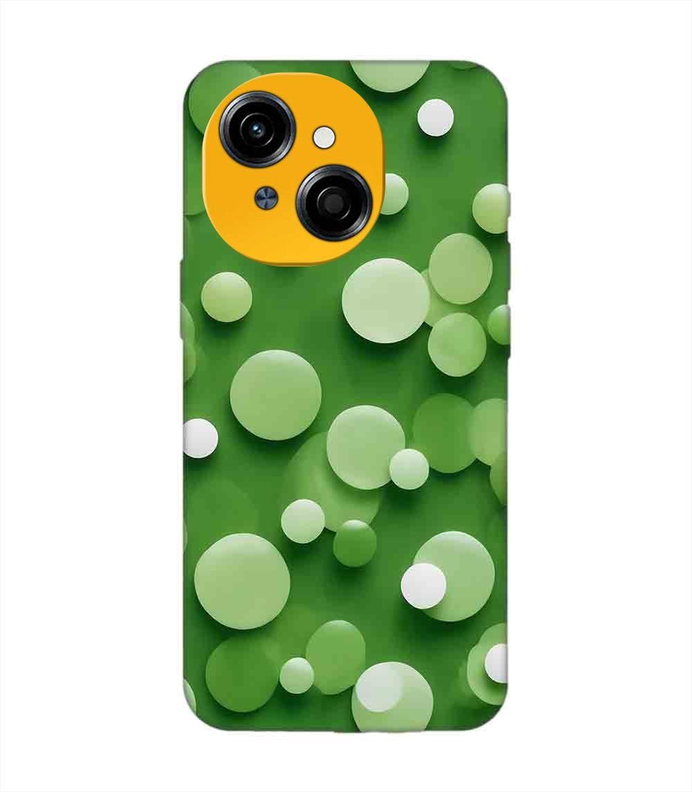 Custom Printed Case Cover for Tecno Pop 9 (4G) close up green background with white polka dots