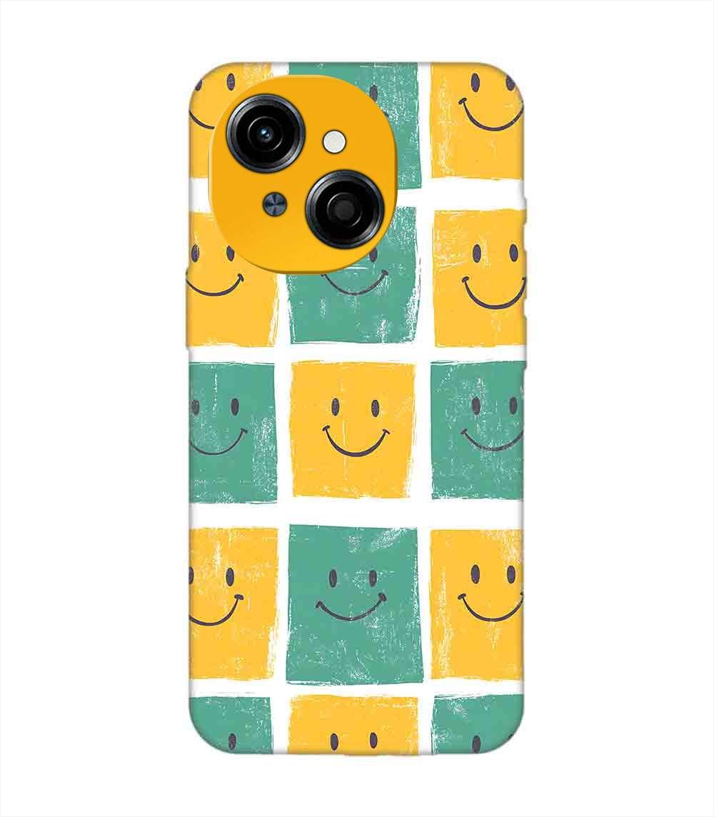 Custom Printed Case Cover for Tecno Pop 9 (4G) close up pattern smiley faces
