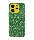 Printed Mobile Back Covers for Tecno Pop 9 (5G) close up green white geometric pattern
