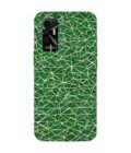 Printed Mobile Back Covers for Tecno Pova 2 close up green white geometric pattern