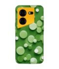 Printed Mobile Back Covers for Tecno Pova 5 Pro (5G) close up green background with white polka dots