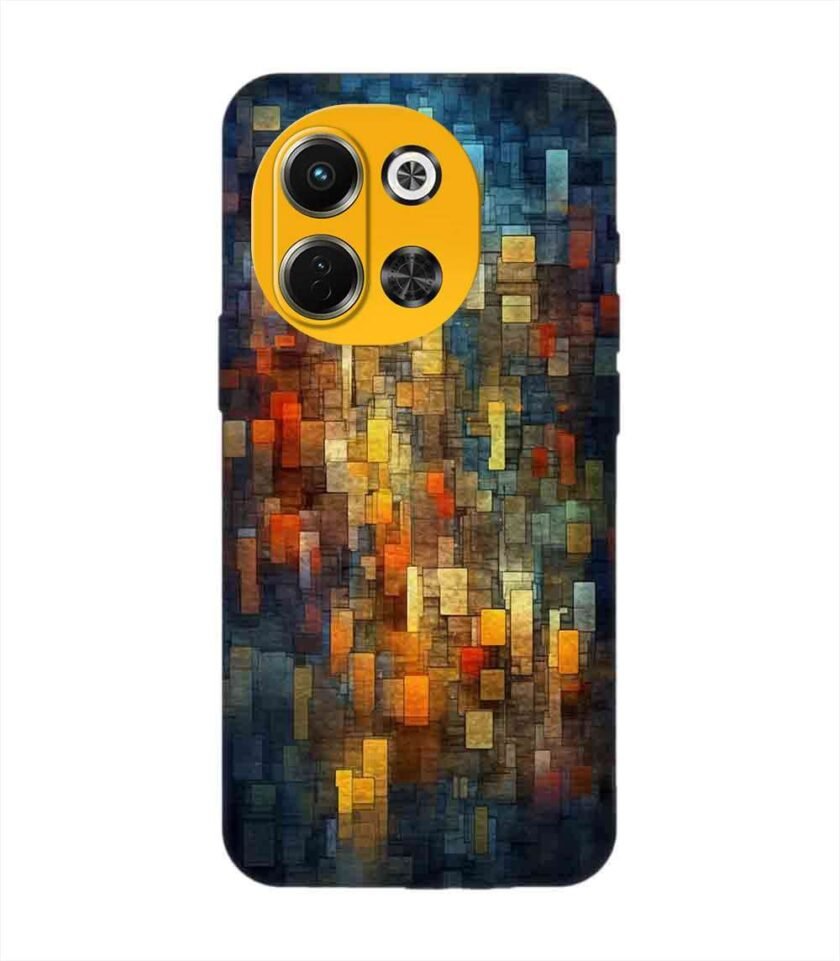Printed Mobile Back Covers for Tecno Pova 6 Neo (5G) close up colorful mosaic squares shapes