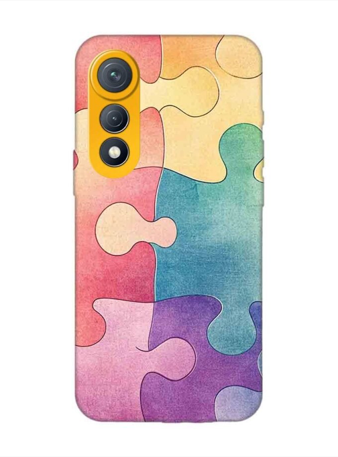 Custom Printed Case Cover for Tecno Pova Curve (5G) close up colorful puzzle piece