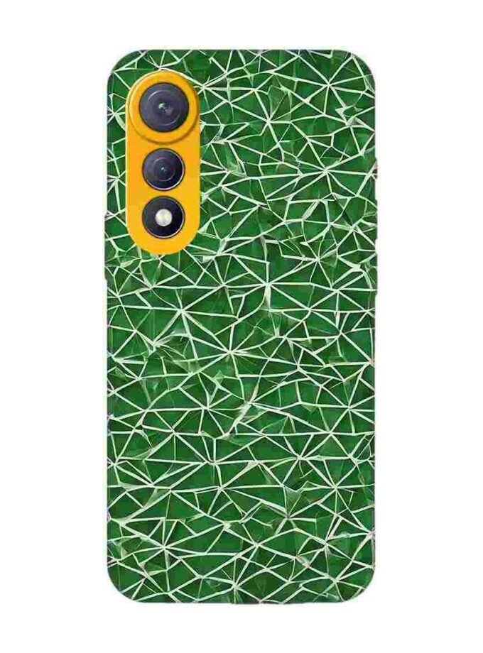 Custom Printed Case Cover for Tecno Pova Curve (5G) close up green white geometric pattern