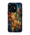Printed Mobile Back Covers for Tecno Spark 10 (4G) close up colorful mosaic squares shapes