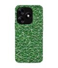 Printed Mobile Back Covers for Tecno Spark 10 (4G) close up green white geometric pattern