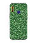 Printed Mobile Back Covers for Tecno Spark 4 Air close up green white geometric pattern