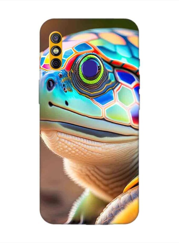 Printed Mobile Back Covers for Tecno Spark 4 close up cute turtle