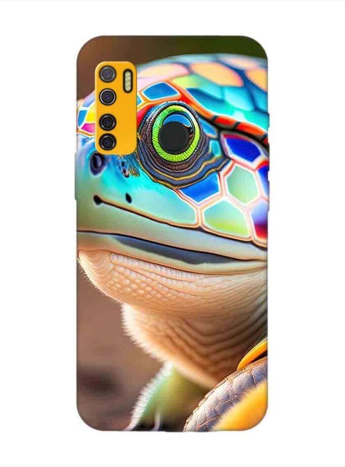 Printed Mobile Back Covers for Tecno Spark 5 close up cute turtle