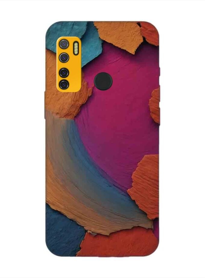 Printed Mobile Back Covers for Tecno Spark 5 closeup color textured surface
