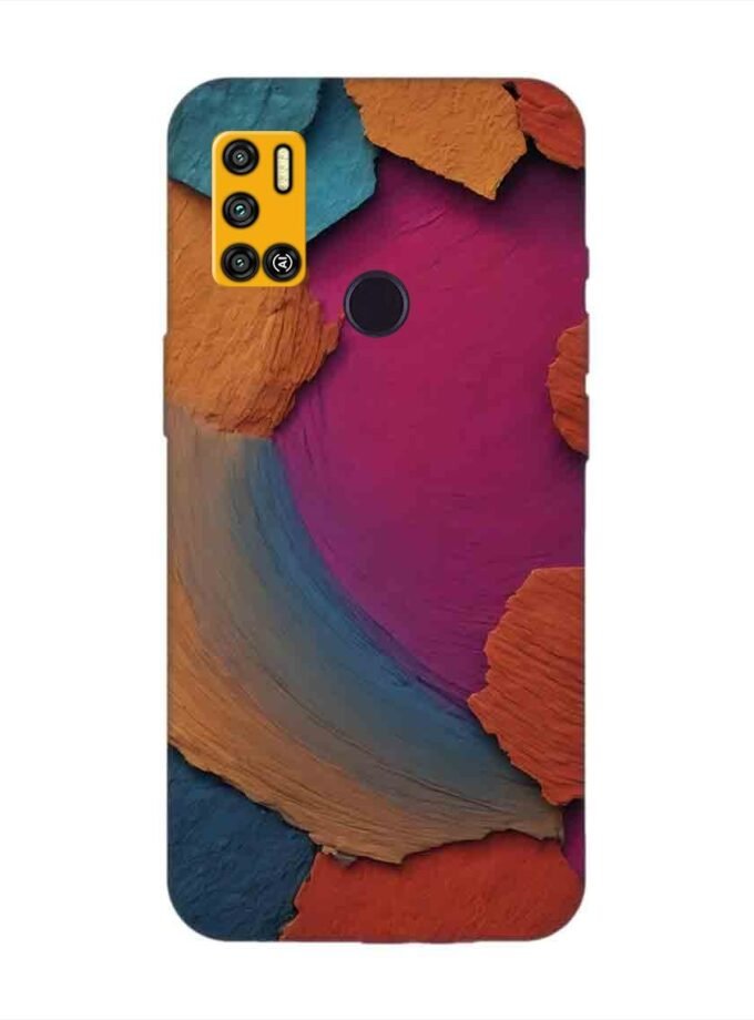 Printed Mobile Back Covers for Tecno Spark 6 Air closeup color textured surface