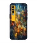 Printed Mobile Back Covers for Tecno Spark 7 Pro close up colorful mosaic squares shapes