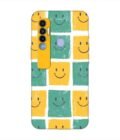 Printed Mobile Back Covers for Tecno Spark 7 Pro close up pattern smiley faces
