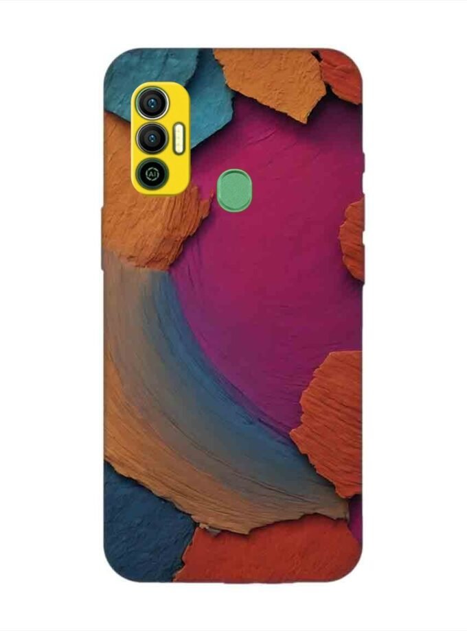 Printed Mobile Back Covers for Tecno Spark 7 closeup color textured surface