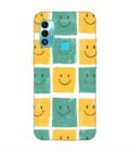 Printed Mobile Back Covers for Tecno Spark 7T close up pattern smiley faces