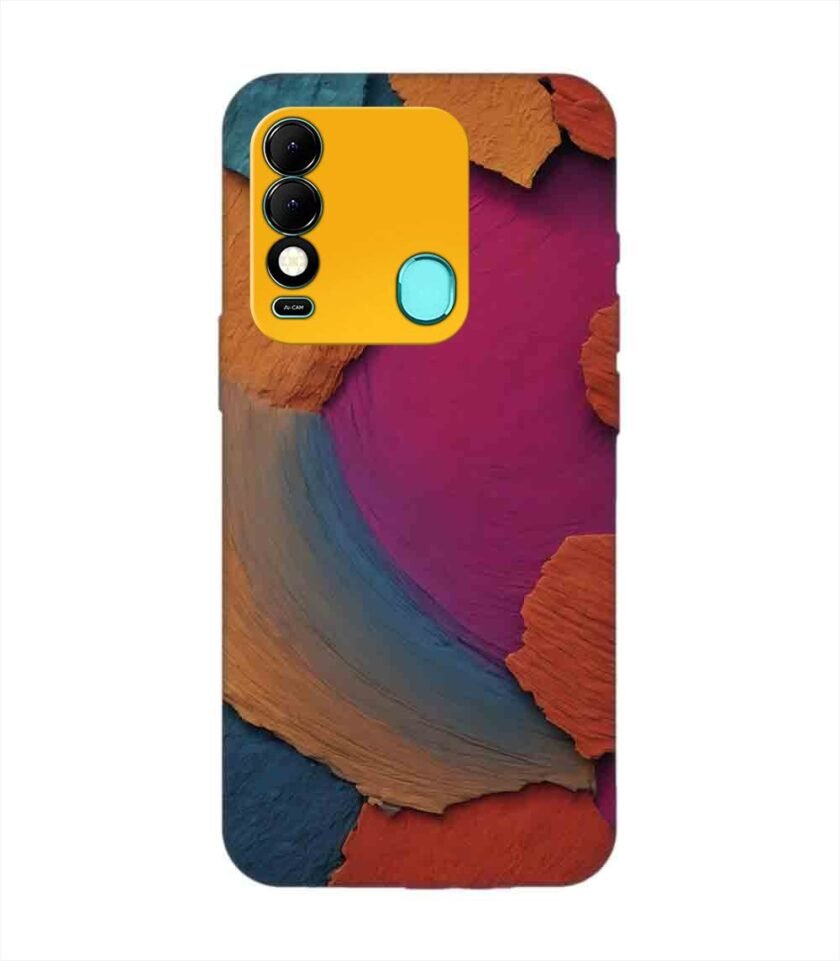 Printed Mobile Back Covers for Tecno Spark 8 closeup color textured surface