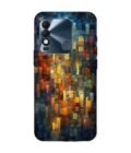 Printed Mobile Back Covers for Tecno Spark 8T close up colorful mosaic squares shapes