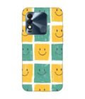 Printed Mobile Back Covers for Tecno Spark 8T close up pattern smiley faces