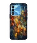 Printed Mobile Back Covers for Tecno Spark 9 close up colorful mosaic squares shapes