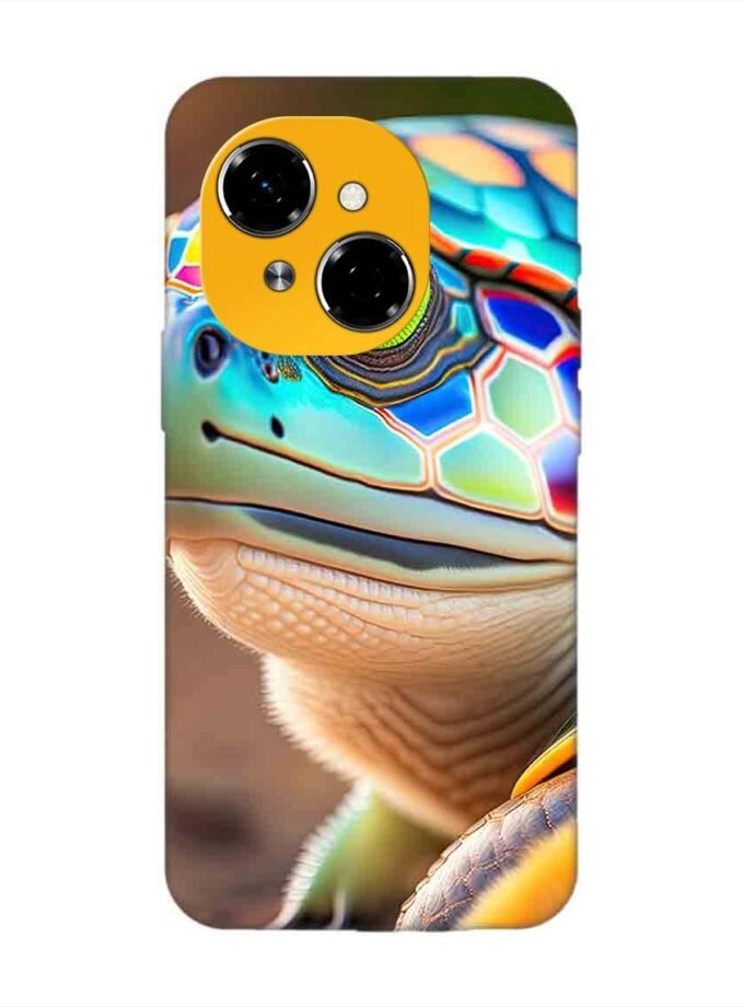 Printed Mobile Back Covers for Tecno Spark Go 1 close up cute turtle