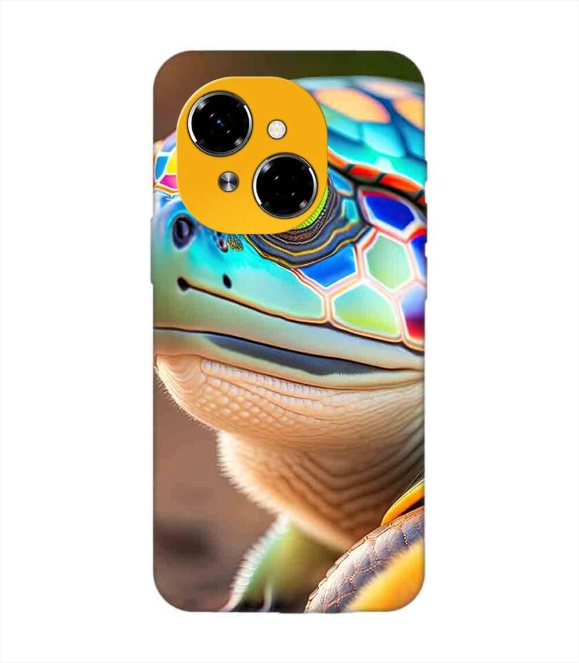 Printed Mobile Back Covers for Tecno Spark Go 1 close up cute turtle
