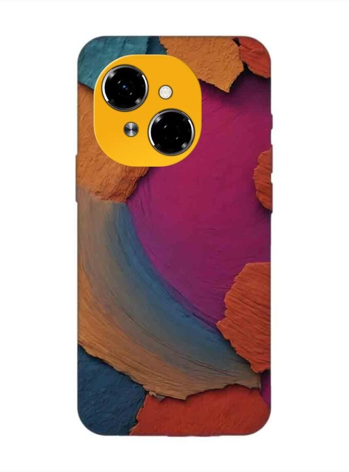 Printed Mobile Back Covers for Tecno Spark Go 1 closeup color textured surface