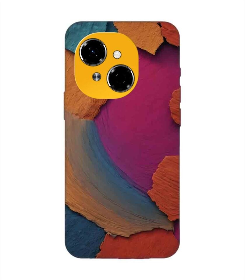 Printed Mobile Back Covers for Tecno Spark Go 1 closeup color textured surface