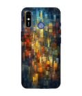 Printed Mobile Back Covers for Tecno Spark Go (2019) close up colorful mosaic squares shapes