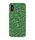 Printed Mobile Back Covers for Tecno Spark Go (2019) close up green white geometric pattern