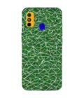 Printed Mobile Back Covers for Tecno Spark Go (2020) close up green white geometric pattern