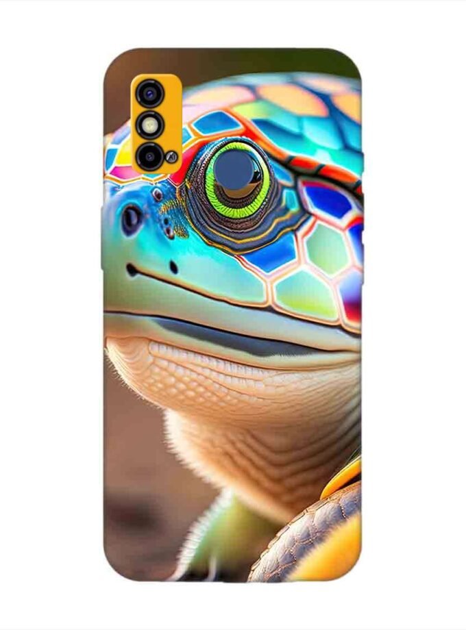 Printed Mobile Back Covers for Tecno Spark Go (2021) close up cute turtle