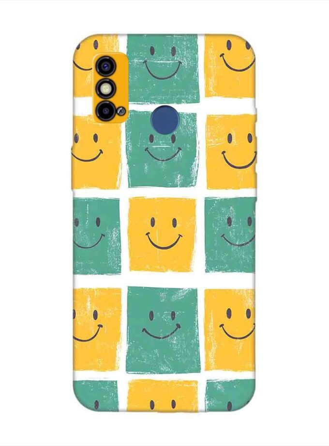 Printed Mobile Back Covers for Tecno Spark Go (2021) close up pattern smiley faces