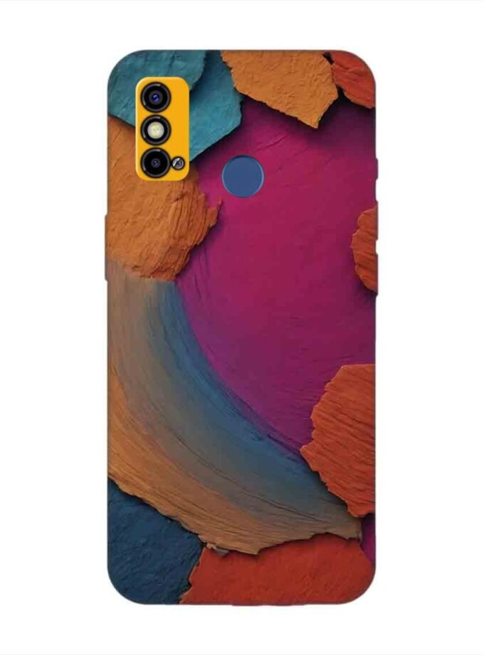 Printed Mobile Back Covers for Tecno Spark Go (2021) closeup color textured surface