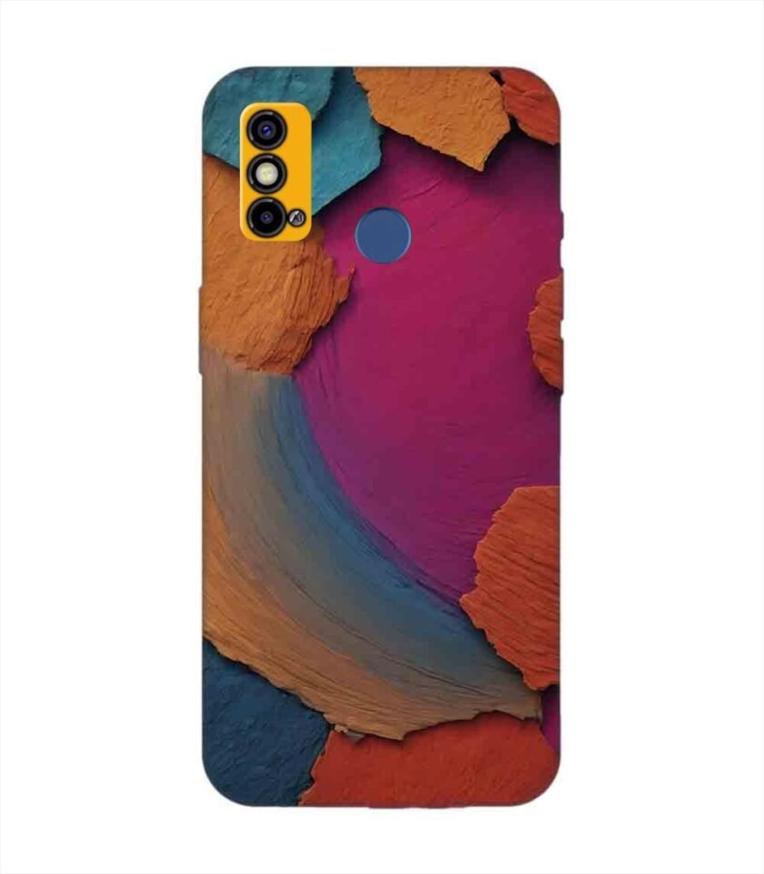 Printed Mobile Back Covers for Tecno Spark Go (2021) closeup color textured surface