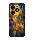 Printed Mobile Back Covers for Tecno Spark Go (2024) close up colorful mosaic squares shapes