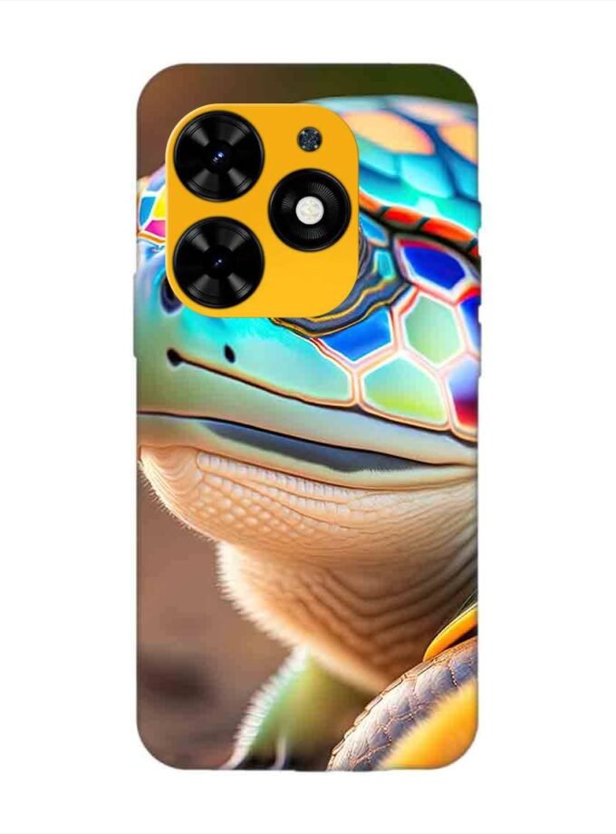 Printed Mobile Back Covers for Tecno Spark Go (2024) close up cute turtle